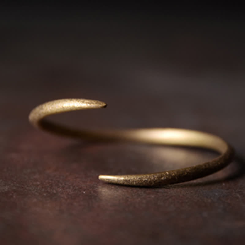 Fortune Jewel Simple Design Copper Luck Adjustable Cuff Bracelet