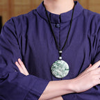 Fortune Jewel Mountain Landscape Jade Abundance String Necklace