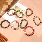 Fortune Jewel Tibetan Gold Swallowing Beast Family Five God Of Wealth Thangka Fortune Bead Bracelet