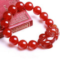 Fortune Jewel Red Agate Lucky Pixiu Wealth Luck Bracelet