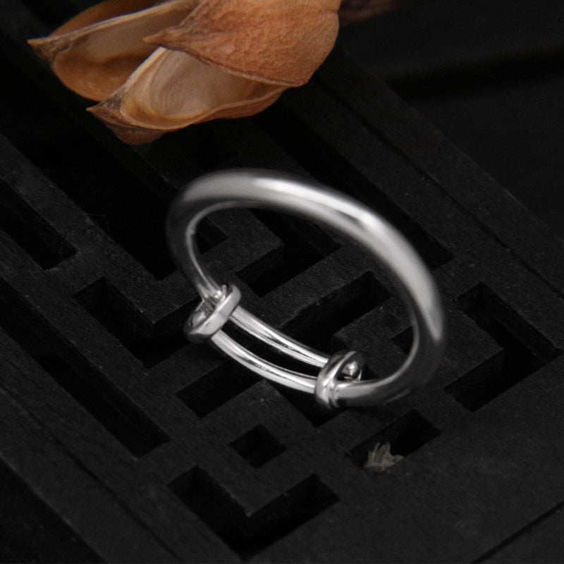 925 Sterling Silver Wrapped Line Ring for Women