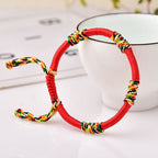 Fortune Jewel Tibetan Handmade Colorful King Kong Knot Lucky Protection Braid String Bracelet