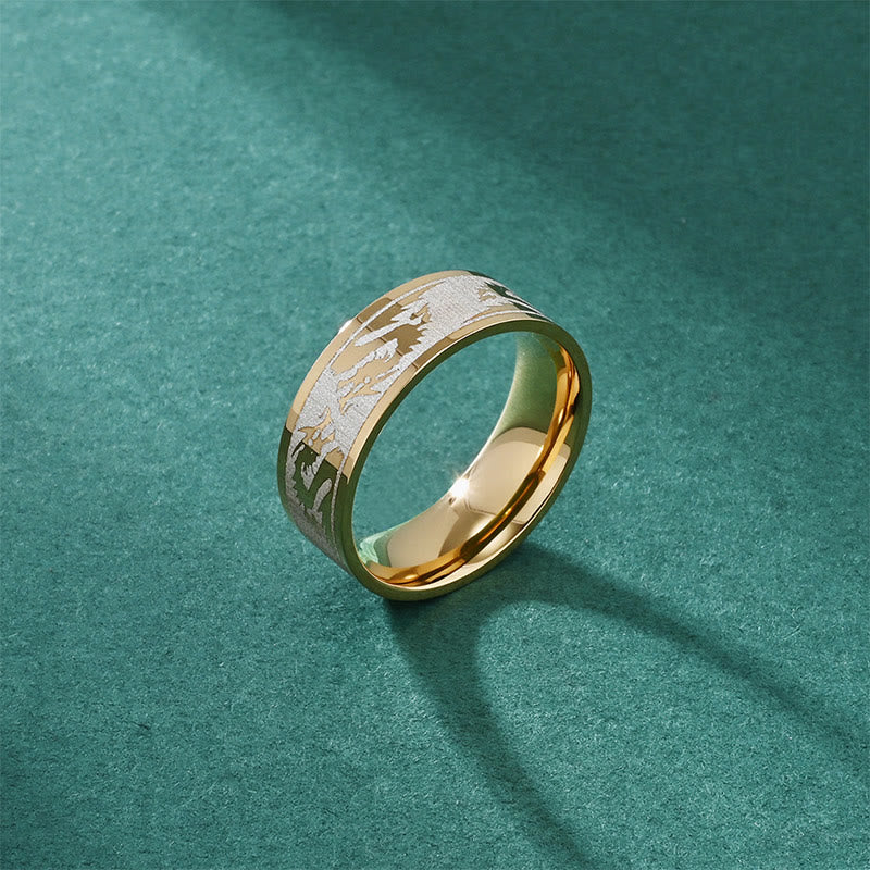Fortune Jewel Dragon Carved Protection Strength Titanium Steel Ring Fortune Jewel