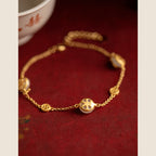 Fortune Jewel Auspicious Clouds Jade Pattern Luck Bracelet
