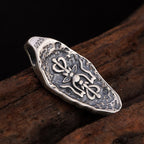 Fortune Jewel Tibetan 925 Sterling Silver Om Mani Padme Hum Dorje Vajra Engraved Strength Necklace Pendant