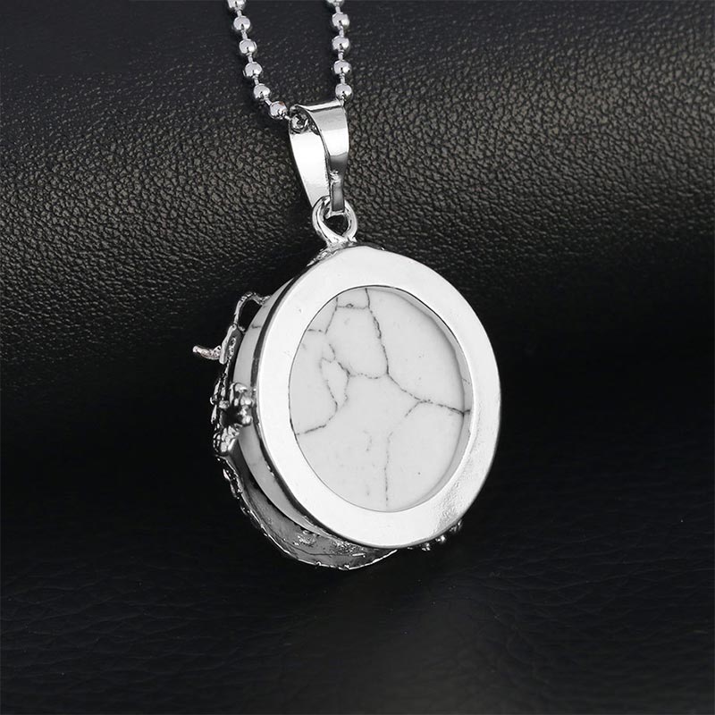 Fortune Jewel Chinese Dragon Natural Quartz Crystal Healing Energy Necklace Pendant