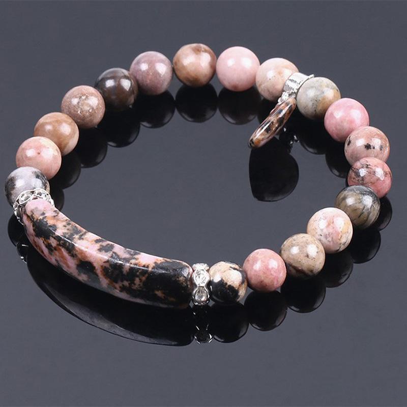 Fortune Jewel Natural Quartz Love Heart Healing Beads Bracelet