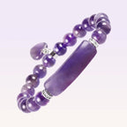 Fortune Jewel "All the best for Calm and Wisdom" Amethyst Love Bracelet Includes Gift Message Card Fortune Jewel
