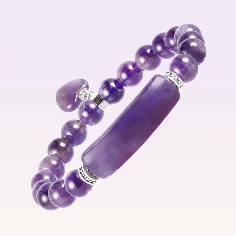 Fortune Jewel "All the best for Calm and Wisdom" Amethyst Love Bracelet Includes Gift Message Card Fortune Jewel
