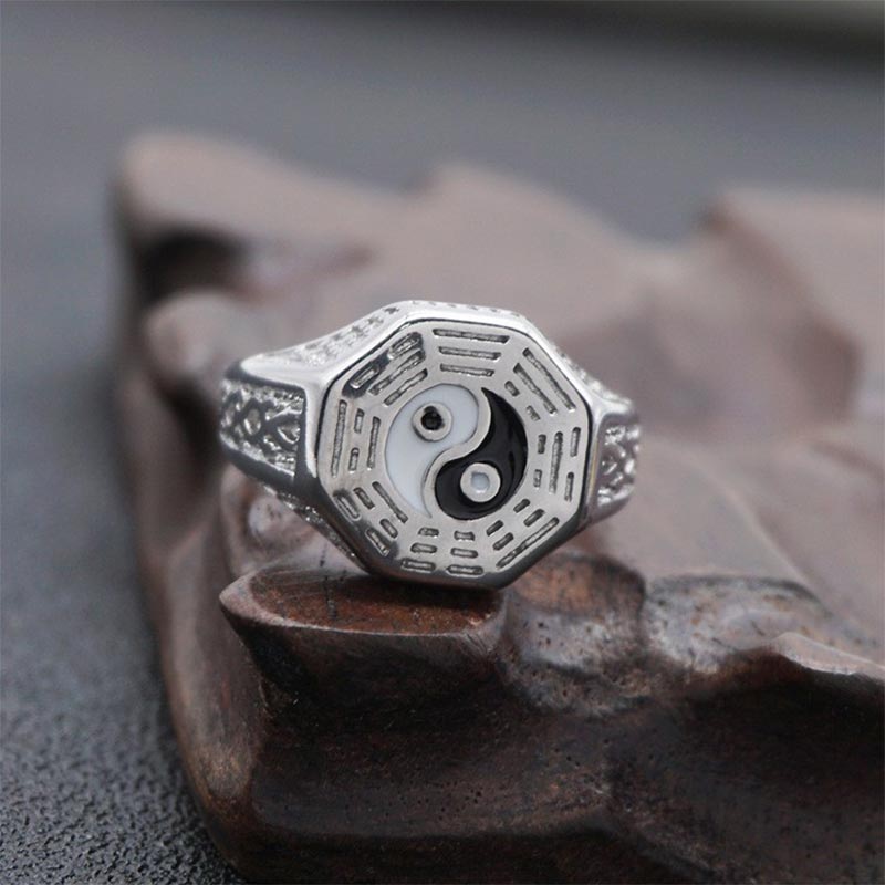 Yin Yang Symbol Copper Luck Ring Fortune Jewel