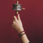 Fortune Jewel Bodhi Seed Cyan Jade Copper Peace Luck Bracelet