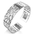 Fortune Jewel Tibetan Lotus White Copper Luck Bracelet
