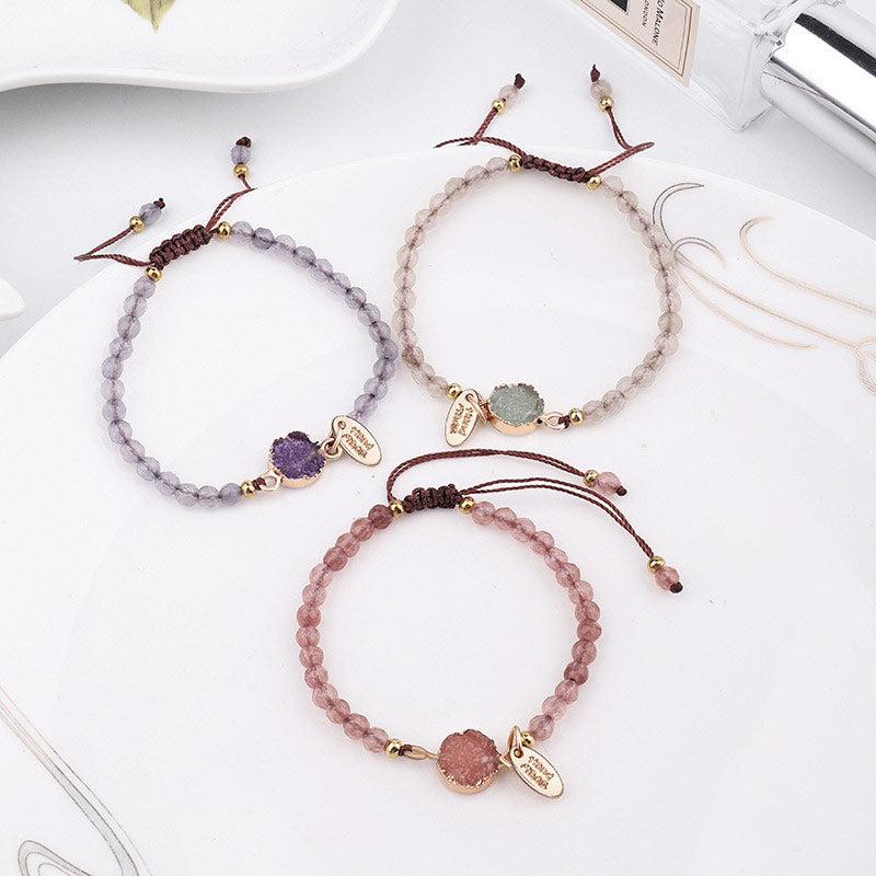 Fortune Jewel Natural Crystal Charm Lucky Healing Bracelet
