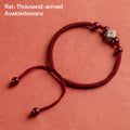 Fortune Jewel 925 Sterling Silver Chinese Zodiac Natal Buddha Cinnabar Calm Bracelet