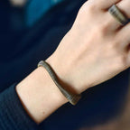 Fortune Jewel Simple Design Wrapped Brass Copper Luck Wealth Adjustable Cuff Bracelet