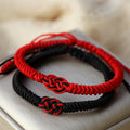 Fortune Jewel 2Pcs Tibetan Luck Chinese Knot Protection String Bracelet