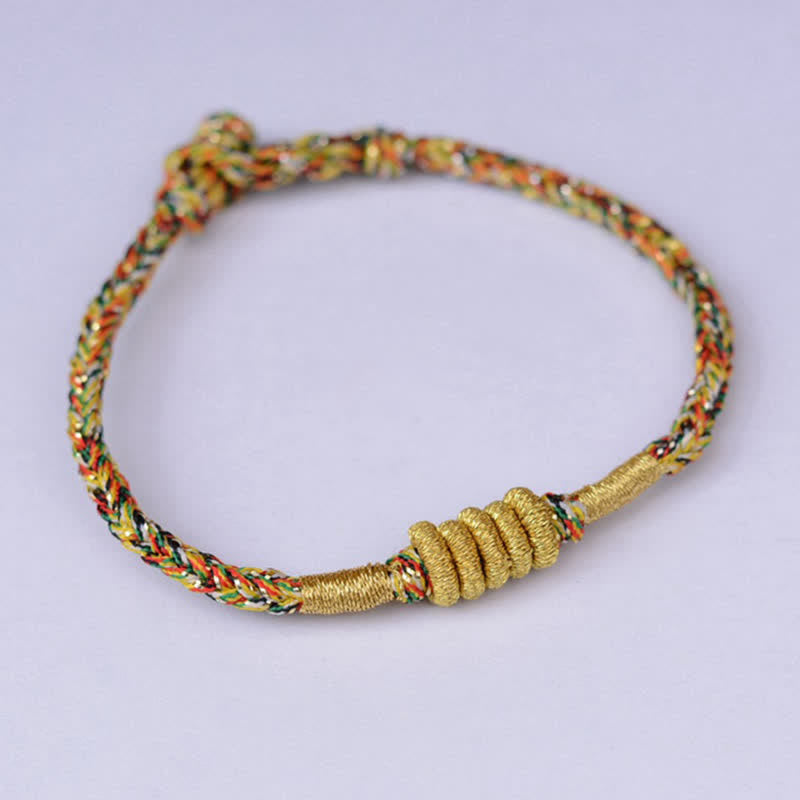 Fortune Jewel Handmade Colorful King Kong Knot Protection Braid String Bracelet