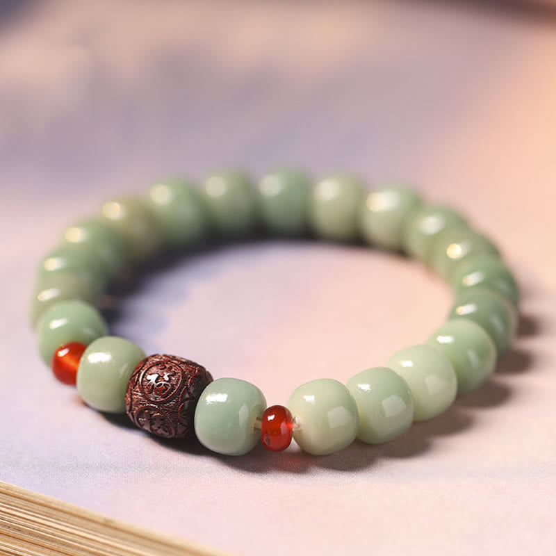Fortune Jewel Bodhi Seed Auspicious Cloud Fu Character Bead Peace Bracelet