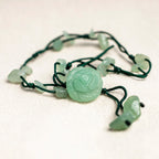 Fortune Jewel Amethyst Pink Crystal Green Aventurine Rose Inner Peace Healing Anklet