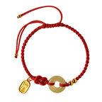 Fortune Jewel Hetian Jade Peace Buckle Fu Character String Luck Bracelet