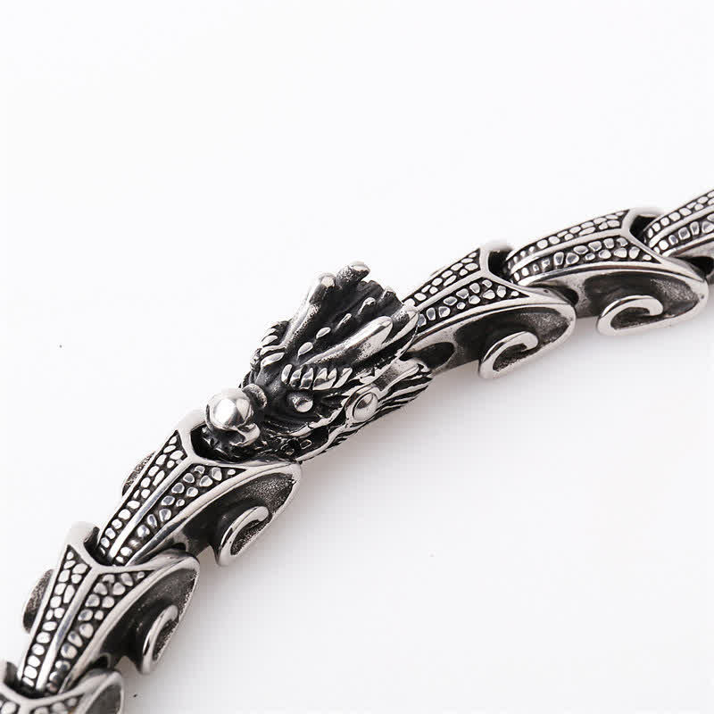 Fortune Jewel Dragon Pattern Titanium Steel Protection Necklace Pendant Bracelet Fortune Jewel