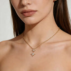 925 Sterling Silver CZ Star of David Necklace