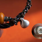 Fortune Jewel 990 Sterling Silver Tibetan Handmade Amber Steelyard Weight Wish Protection Bracelet