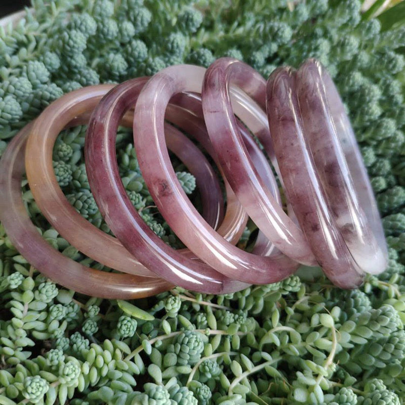 Fortune Jewel Purple Jade Happiness Protection Bracelet Bangle