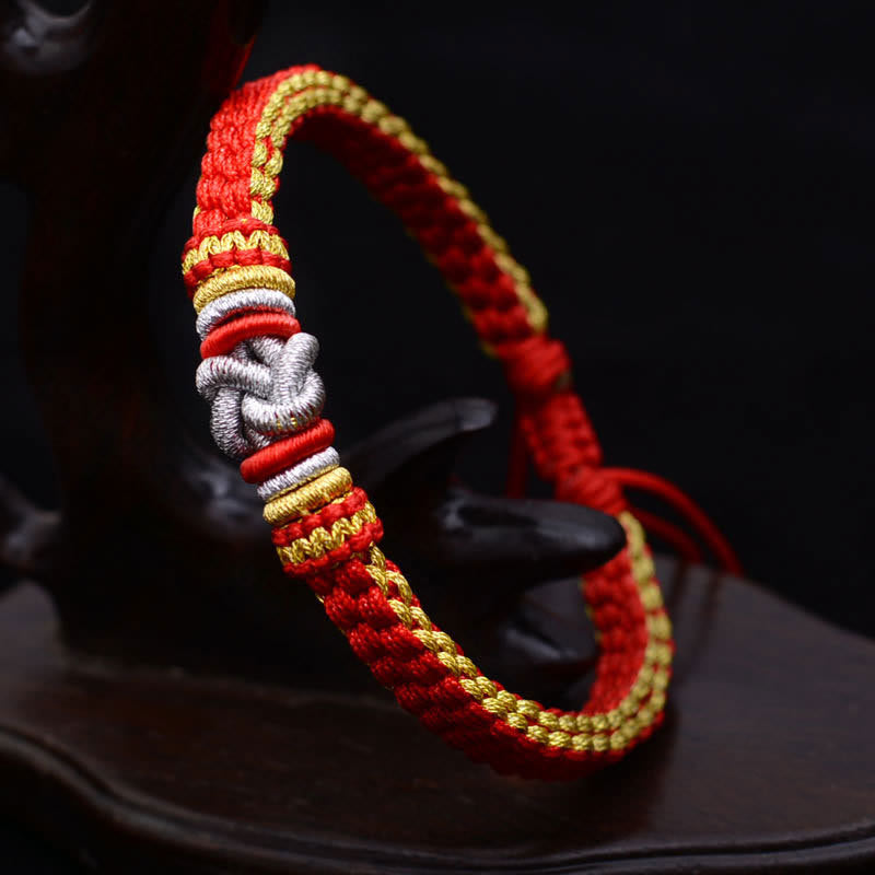 Fortune Jewel Colorful Rope True Love Knot Luck Handmade Bracelet