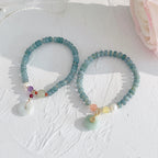Fortune Jewel Natural Hetian Jade Pearl Peace Buckle Fu Character Gourd Money Bag Strawberry Quartz PiXiu Luck Bracelet