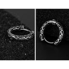 Fortune Jewel Retro Pattern Titanium Steel Balance Earrings