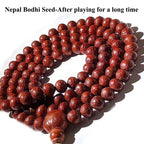 Fortune Jewel 108 Mala Beads Nepal Bodhi Seed Luck Wealth Tassel Bracelet