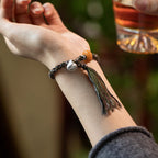 Fortune Jewel 990 Sterling Silver Tibetan Handmade Amber Steelyard Weight Wish Protection Bracelet