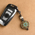 Fortune Jewel Tibetan Om Mani Padme Hum Bodhi Seed Peace Key Chain