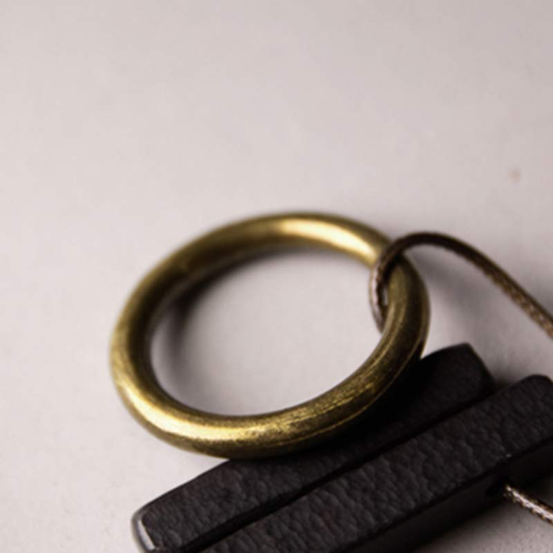 Fortune Jewel Zen Circle Ebony Wood Enlightenment Necklace Pendant Fortune Jewel
