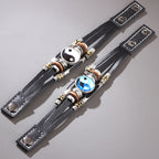 Fortune Jewel Yin Yang Leather Balance Bracelet