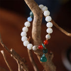 Fortune Jewel Bodhi Seed Lotus Bead Carved Peace Harmony Bracelet
