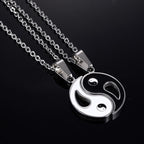2pcs Yin Yang Pendant Couple Necklace Fortune Jewel