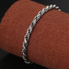 Fortune Jewel 925 Sterling Silver Tibet Om Mani Padme Hum Double Dorje Vajra Twisted Design Peace Love Bracelet