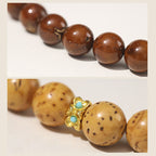Fortune Jewel Tibetan Natural Purple Gold Rat Bodhi Seed Wealth Double Wrap Bracelet