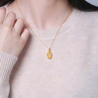 Fortune Jewel White Jade Buddha Success Pendant Necklace