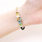 Fortune Jewel Two-Color Rope Handcrafted Eight Thread Peace Knot Luck Connection Bracelet