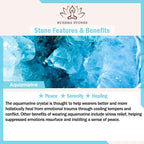 Fortune Jewel Natural Aquamarine Ultra-Fine 2mm Faceted Bead Peace Bracelet