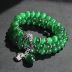 Fortune Jewel Cat Eye PiXiu Support Triple Wrap Bracelet
