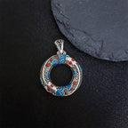 Fortune Jewel Koi Fish Peace Buckle Copper Wealth Luck Necklace Pendant