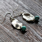 Fortune Jewel 925 Sterling Silver Turquoise Lotus Leaf Protection Drop Dangle Earrings