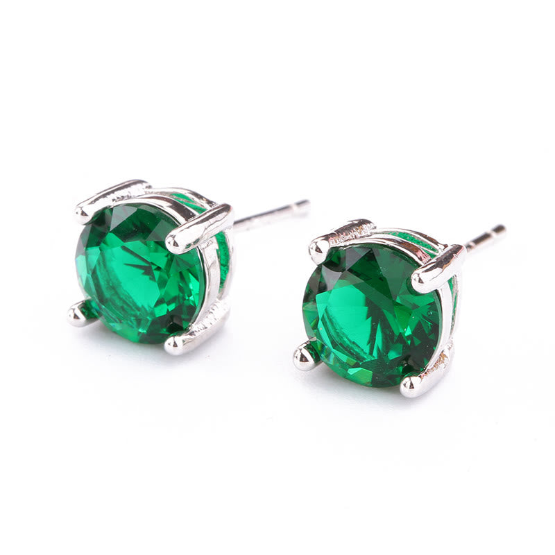 Fortune Jewel Natural Various Gemstone Amethyst Love Earrings