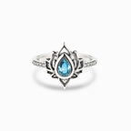 Fortune Jewel 925 Sterling Silver Lotus Zircon Blessing Protection Ring Fortune Jewel