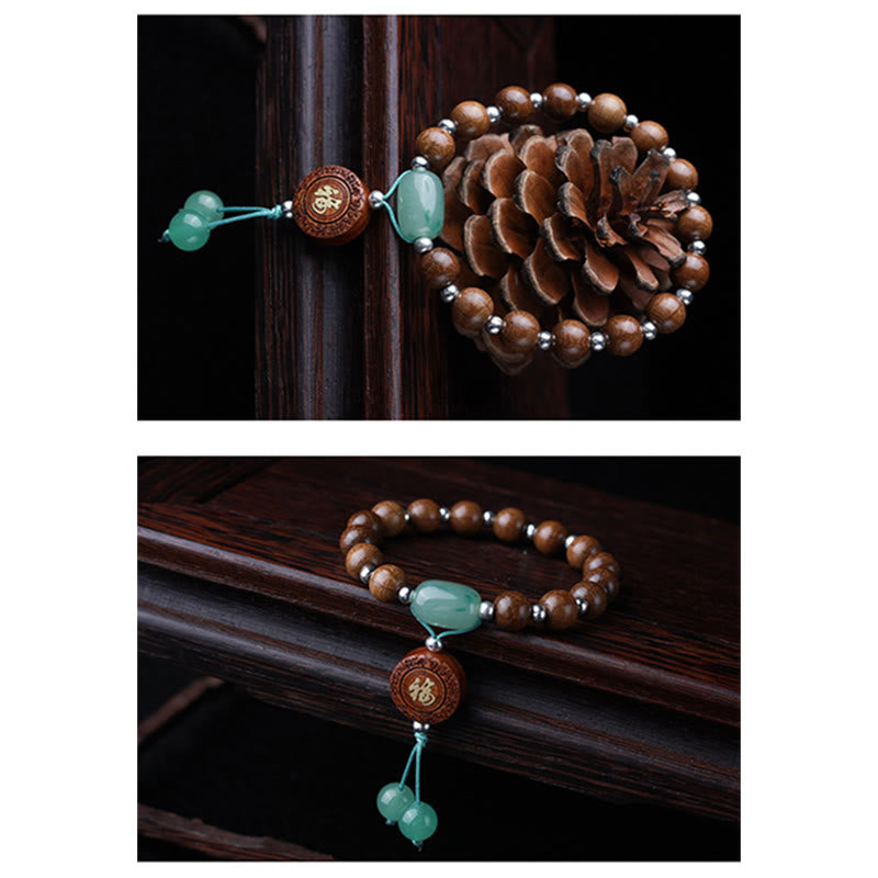 Fortune Jewel Abelia Biflora Wood Happiness Protection Bracelet