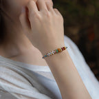 Fortune Jewel Handmade Dunhuang Color Peach Blossom Pattern Braid String Bracelet